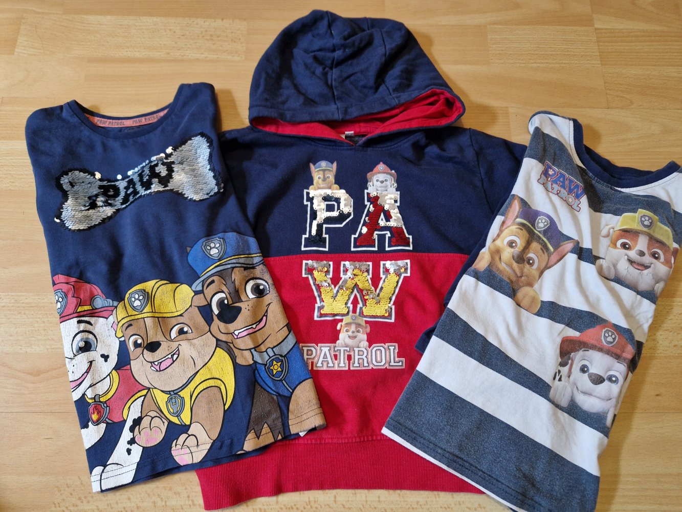3er Set Paw Patrol 2 LA Shirts 1 Pulli