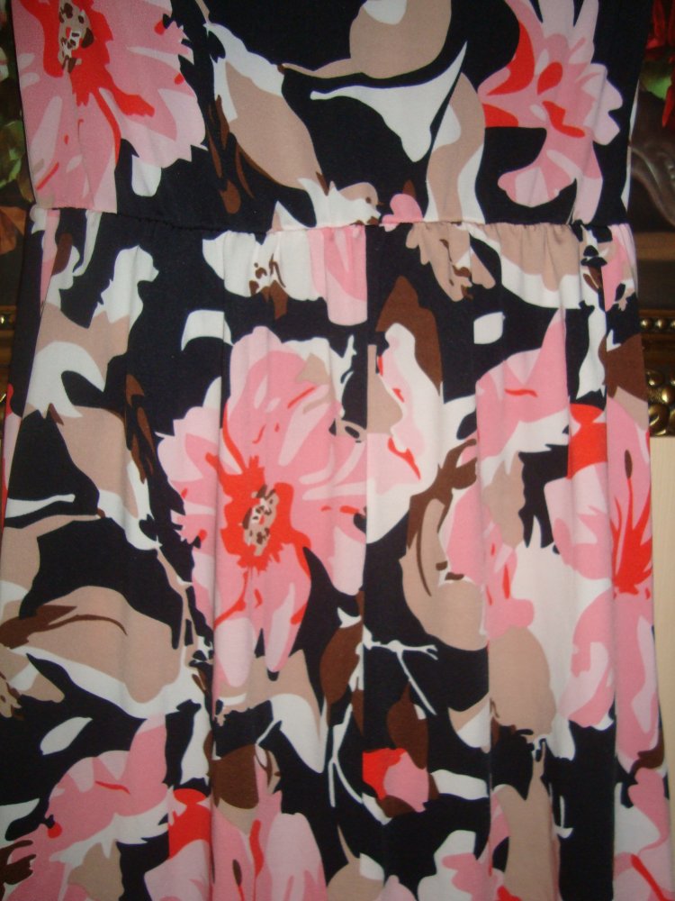 Langes Sommerkleid Blütenprint Gr.42