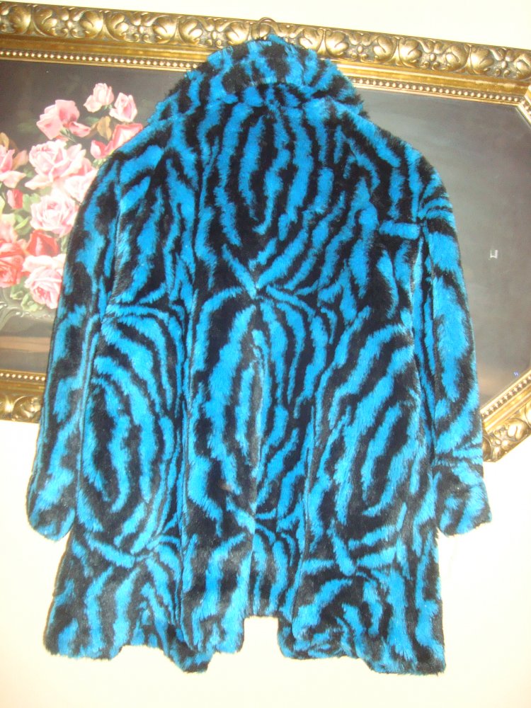 Einzigartiger Vintage Fake Fur Mantel Gr.40/42
