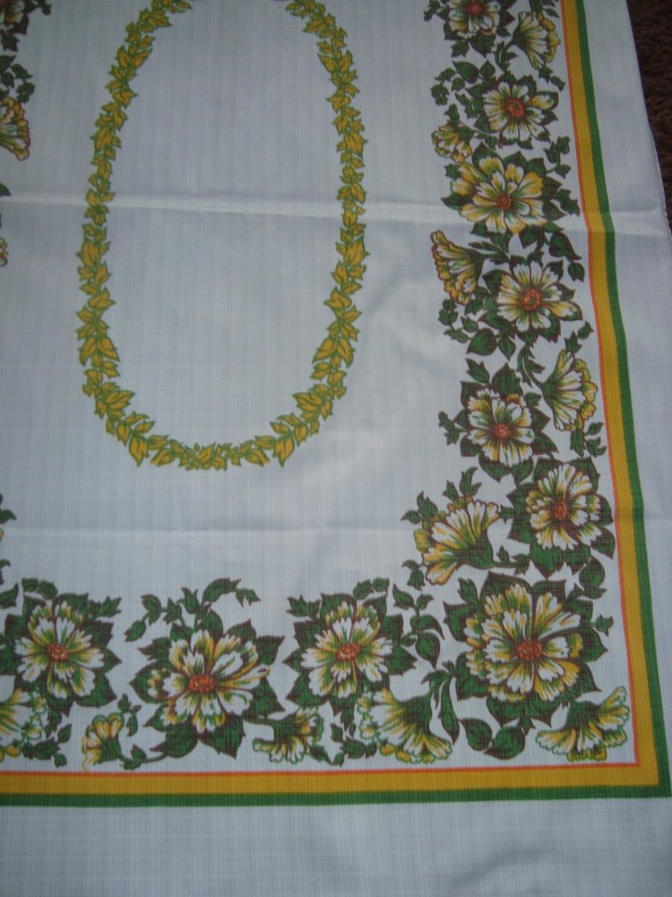 DDR Tischdecke Blumenmuster