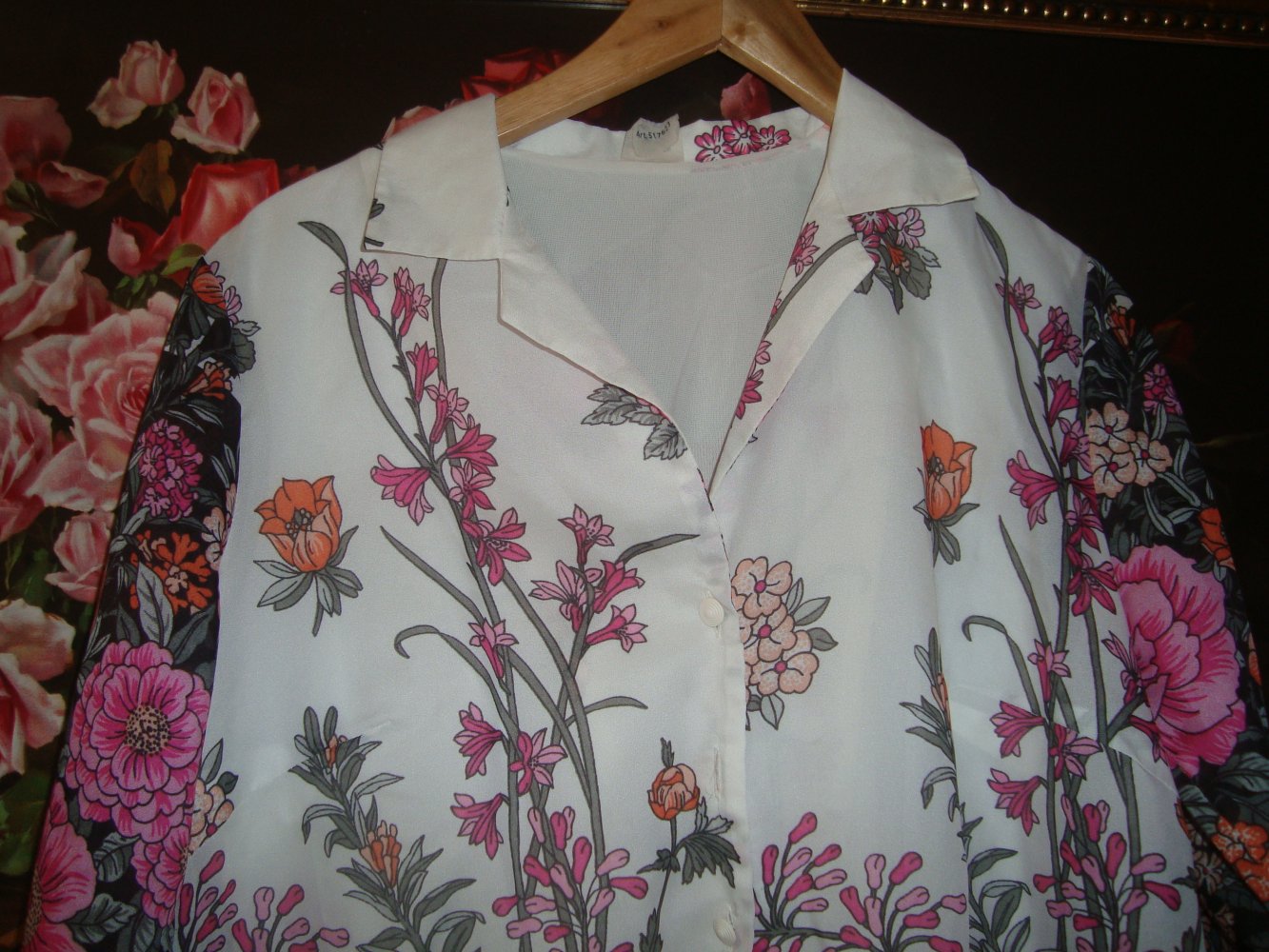 Vintage Sommerkleid Blütenprint Gr.44