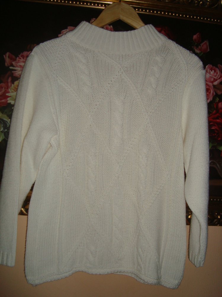 Vintage Pullover im Zopfmuster Gr.36/38