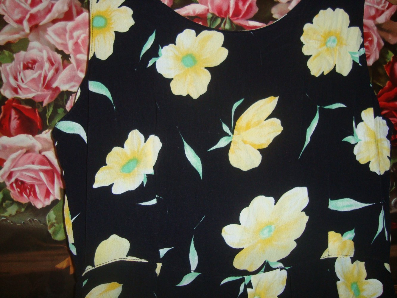 Vintage Sommerkleid Blütenprint Gr.38