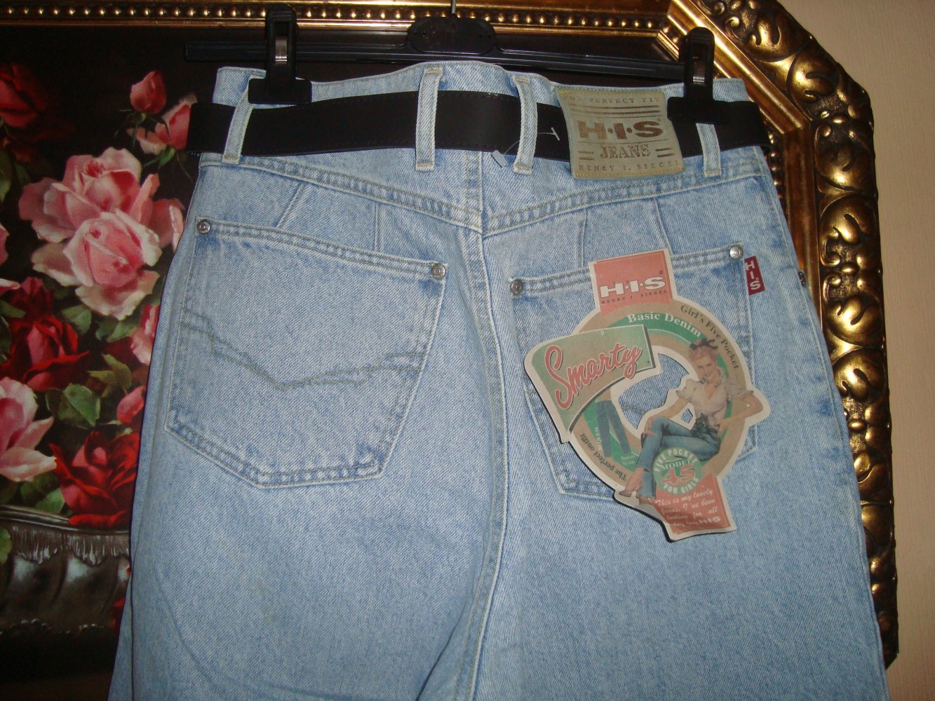 Neu! Vintage High Waist Jeans von His mit Gürtel Gr.42