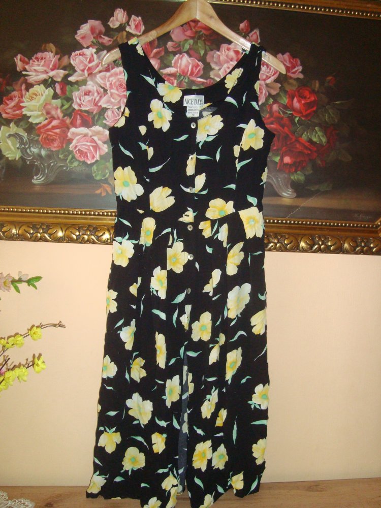 Vintage Sommerkleid Blütenprint Gr.38