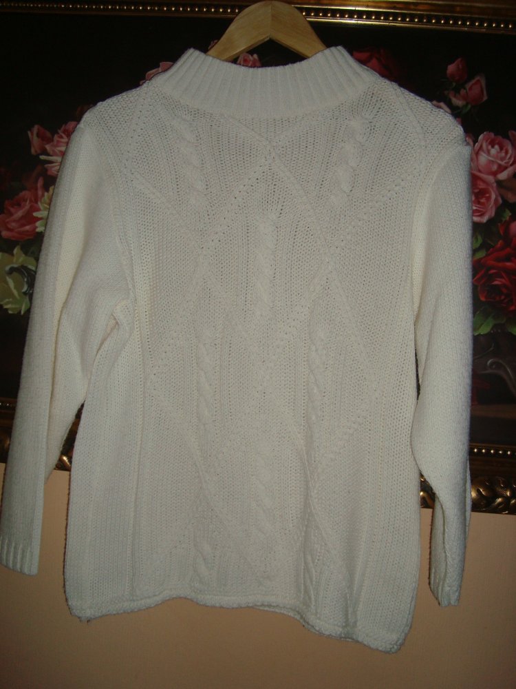 Vintage Pullover im Zopfmuster Gr.36/38