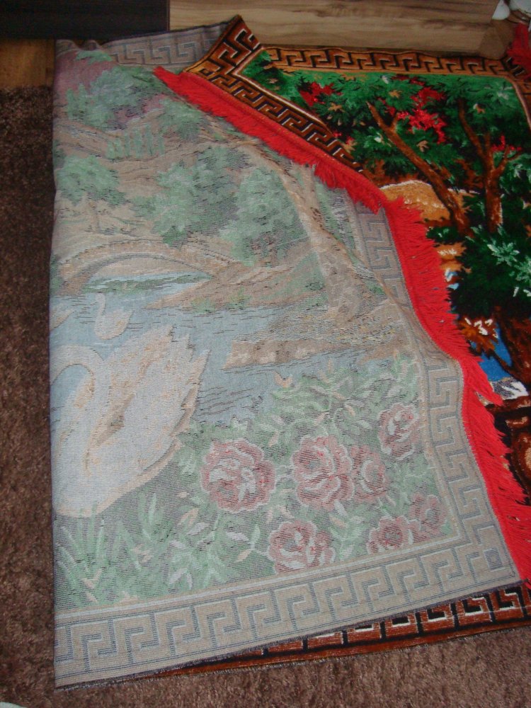 Vintage Wandteppich Motiv Schwäne