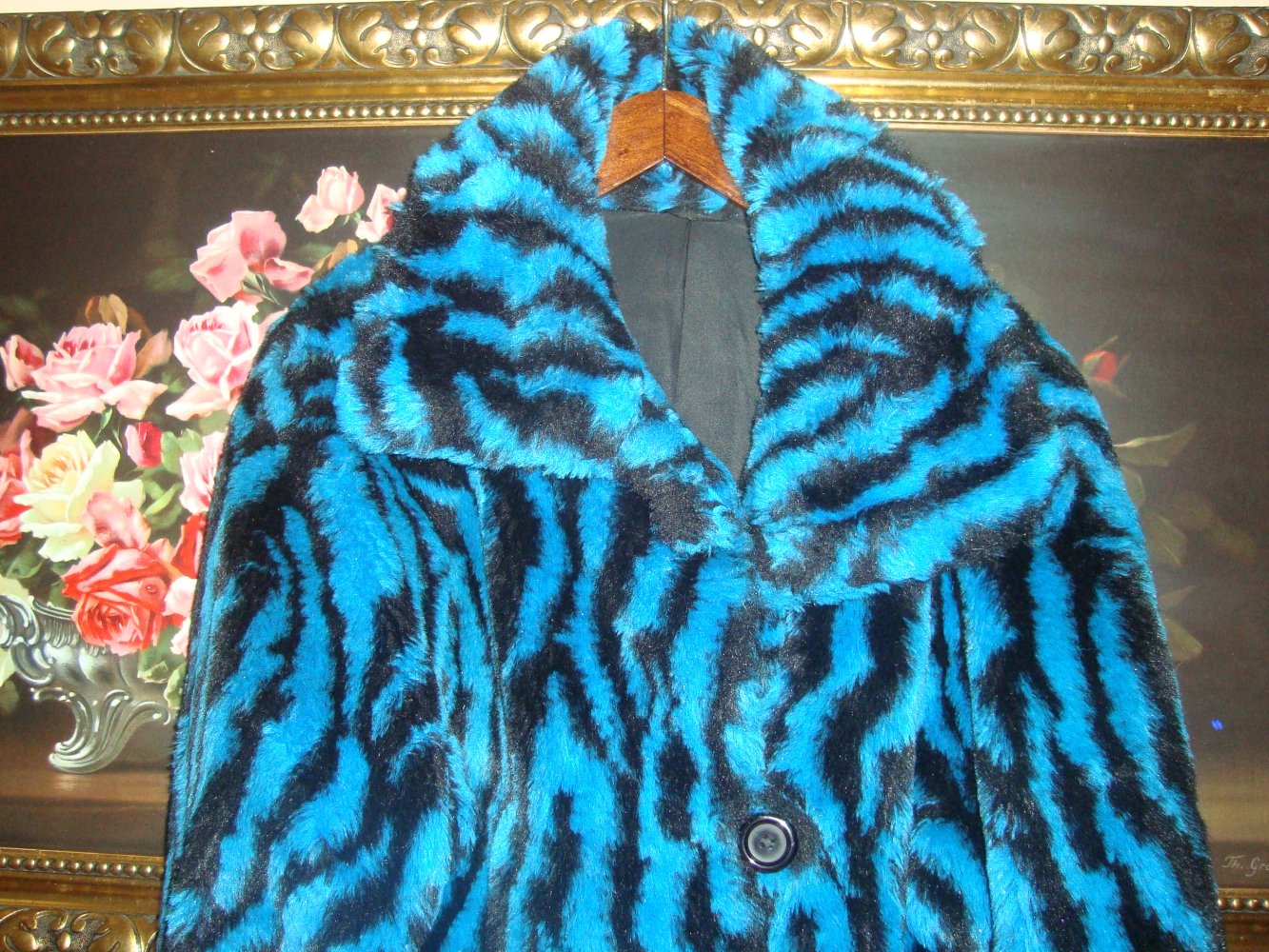 Einzigartiger Vintage Fake Fur Mantel Gr.40/42