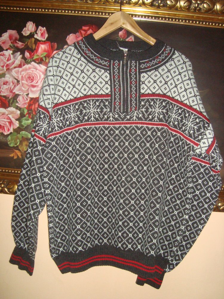 Vintage Pullover Norwegermuster Gr.44/46