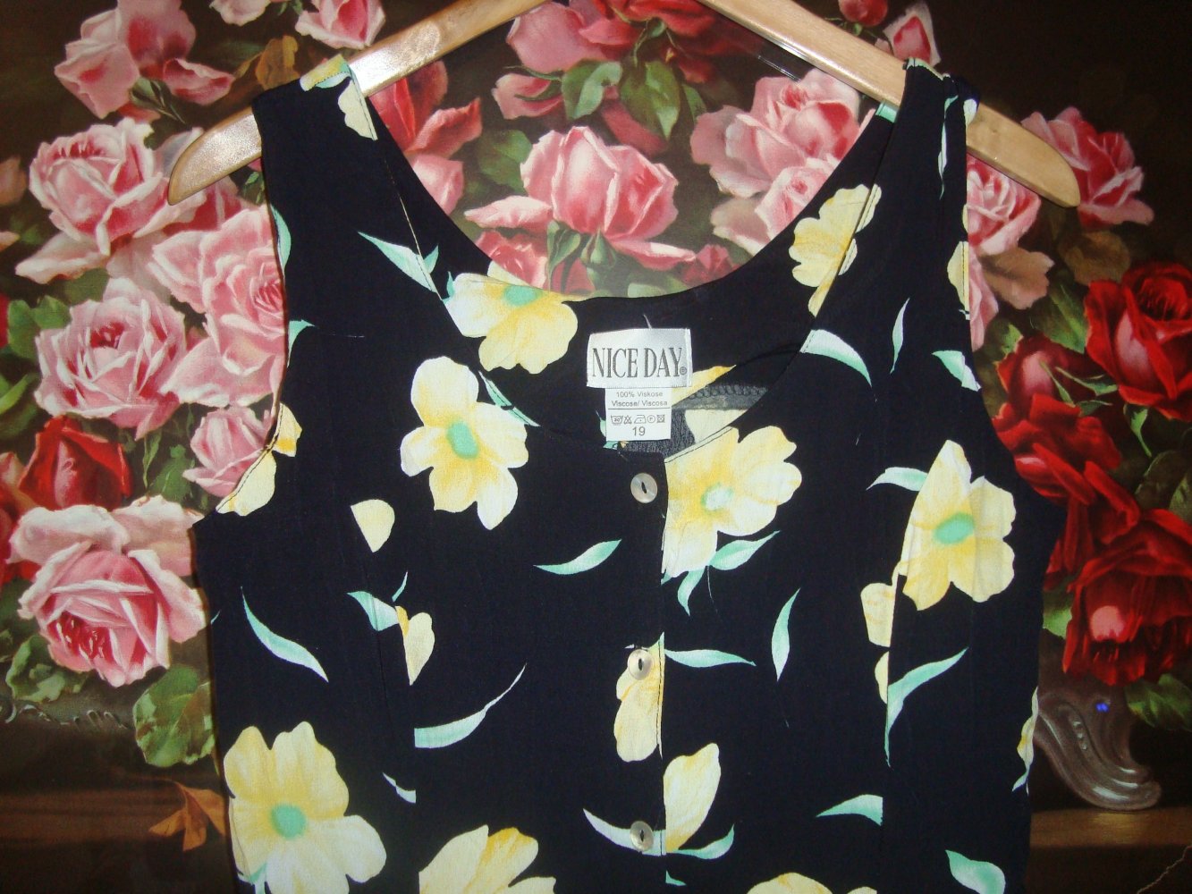 Vintage Sommerkleid Blütenprint Gr.38