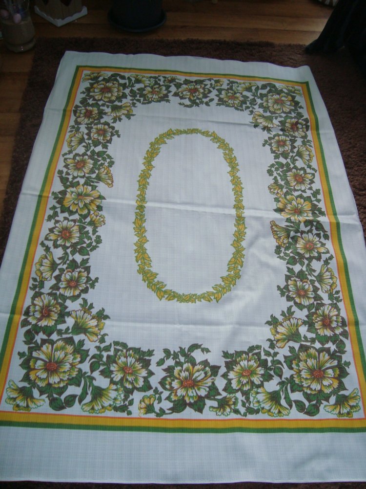 DDR Tischdecke Blumenmuster