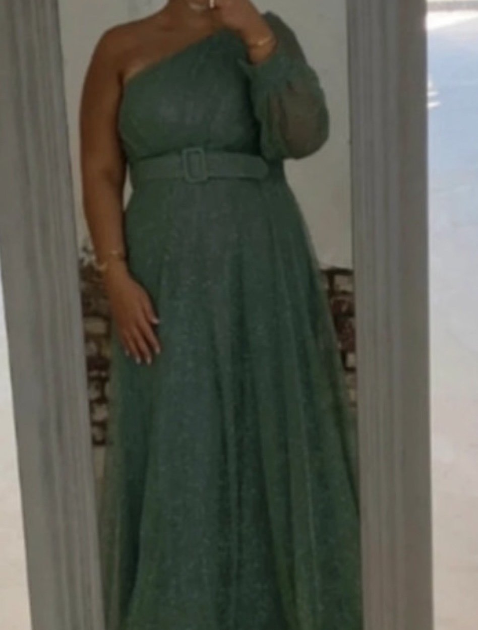 Grünes Abendkleid
