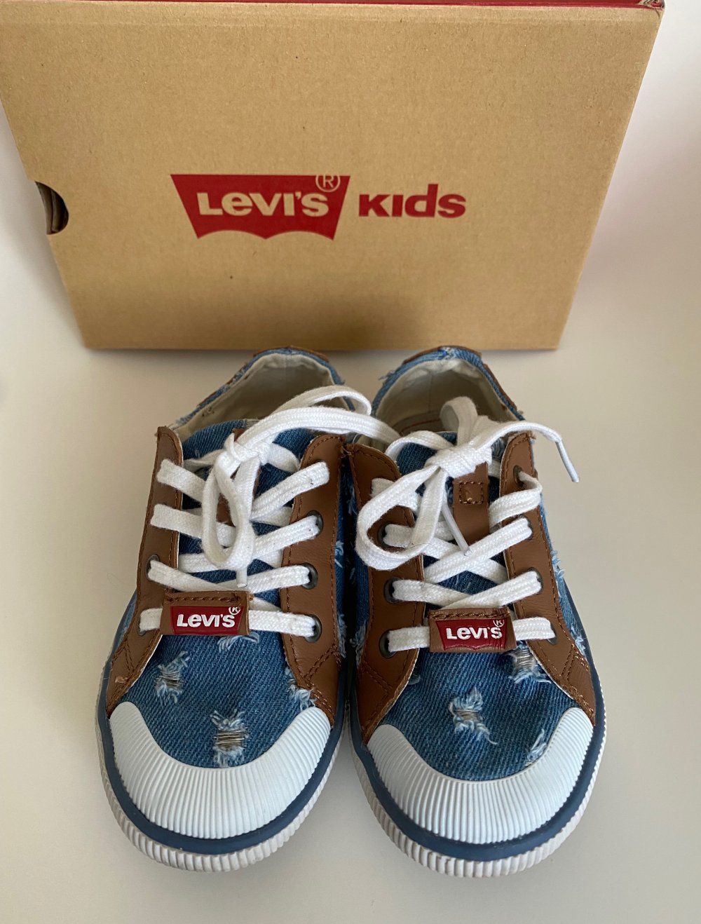 LEVI’S Kids Jungen Leder Sneakers Sportschuhe Gr.28