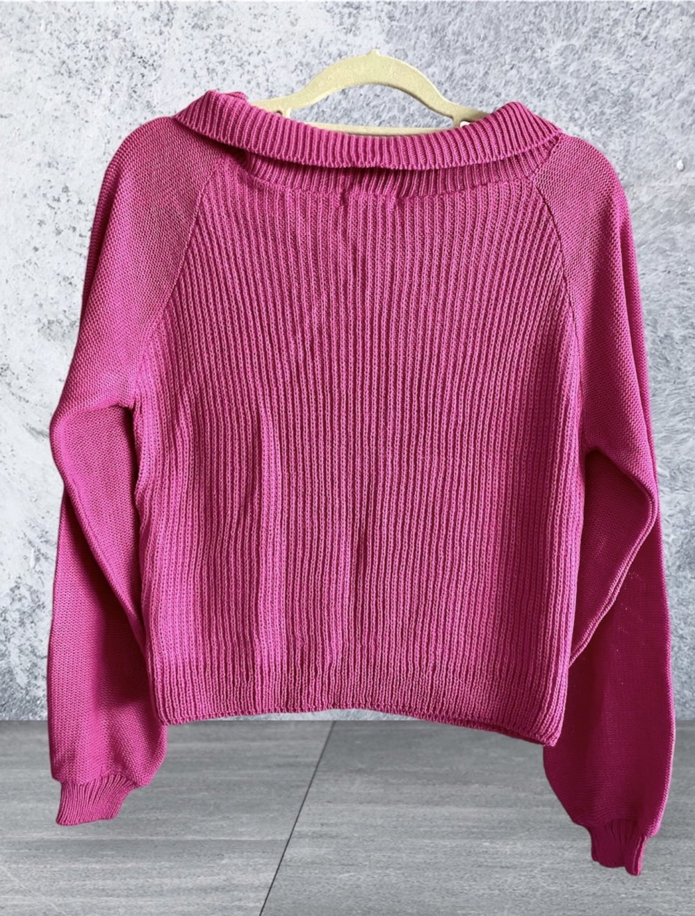 PRETTYLITTLETHING Damen Strickpullover in Fuchsia Gr. S Neu.