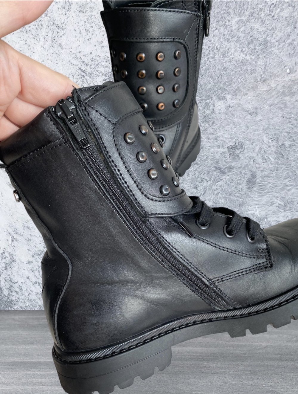 DIESEL Kinder Jungen Leder Boots Stiefel Stiefeletten Gr.33
