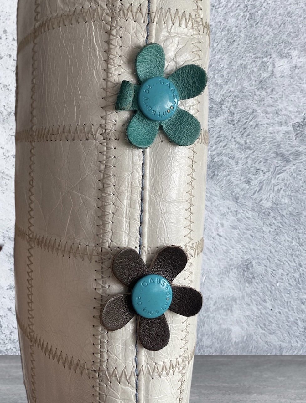 GABS Damen Leder Tasche Handtasche in Weiß/Creme