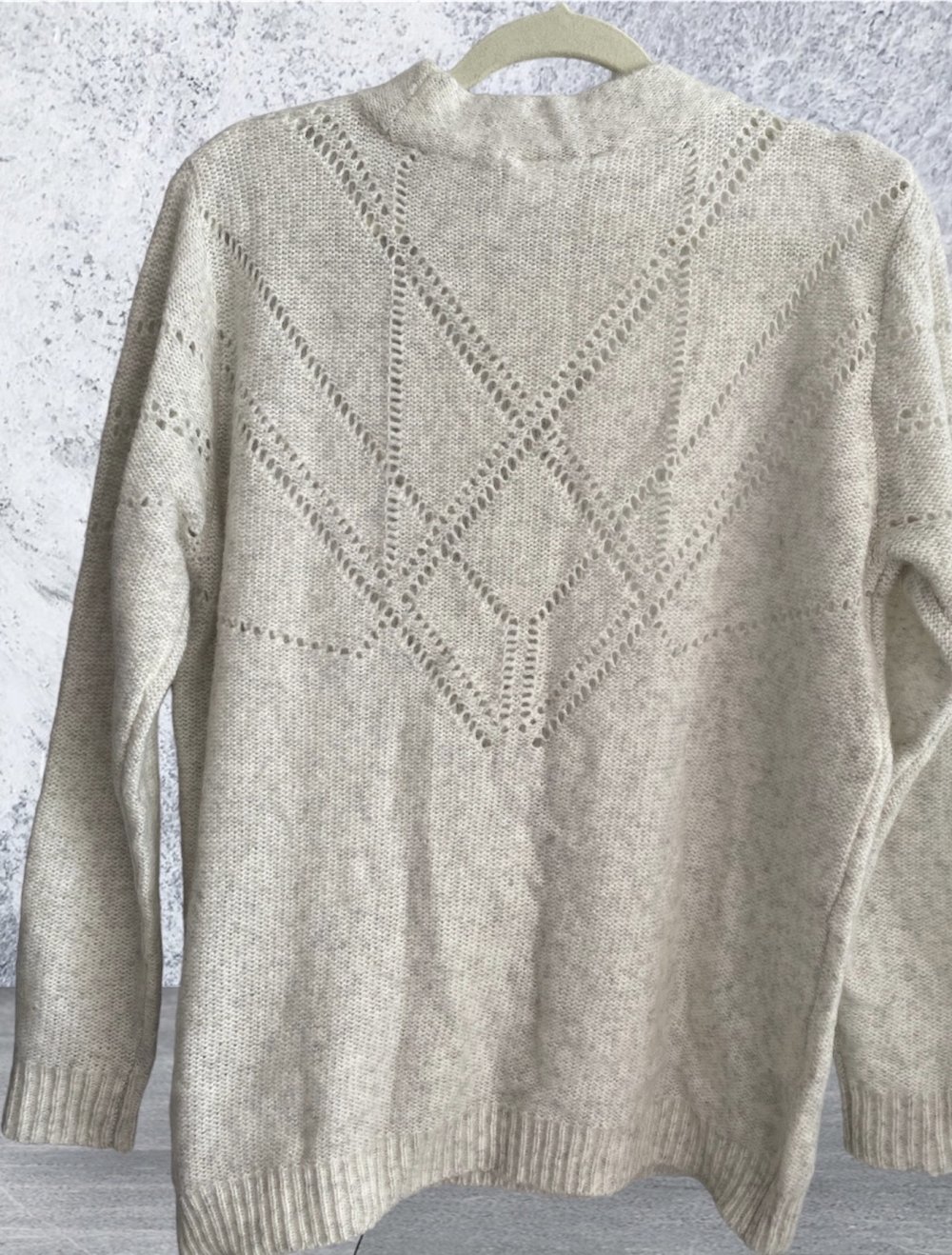 bpc BonPrix Collection Damen Wool Pullover Strickpullover Pulli in hellgrau Gr.44/46 Neu!