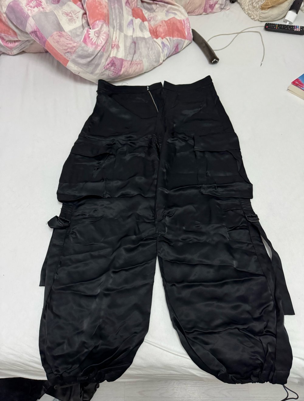 schwarze parachute Hose