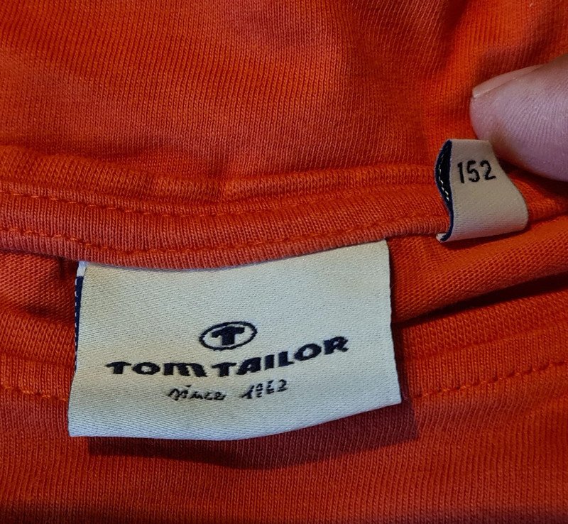 Lachsfarbenes T-Shirt von Tom Tailor mit Aufdruck