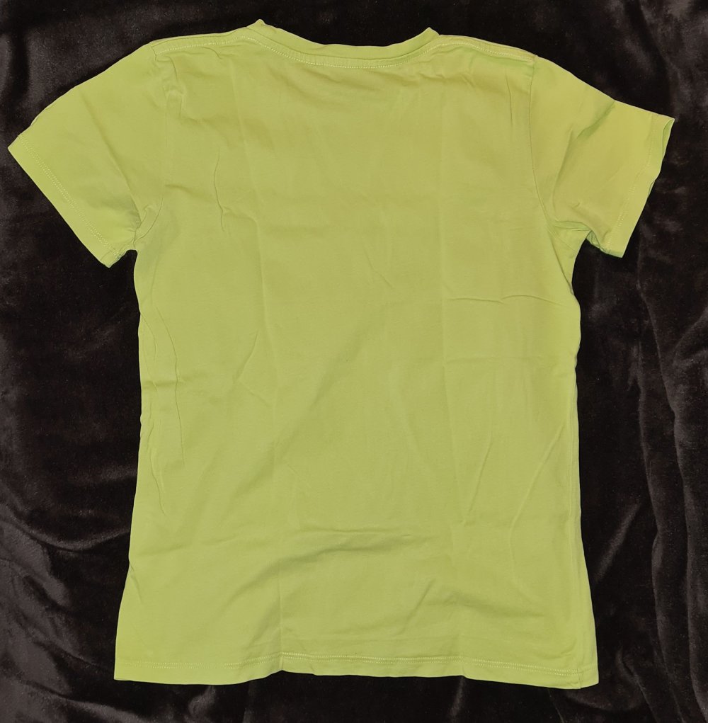 Gelbgrünes T-Shirt von H&M mit Aufdruck