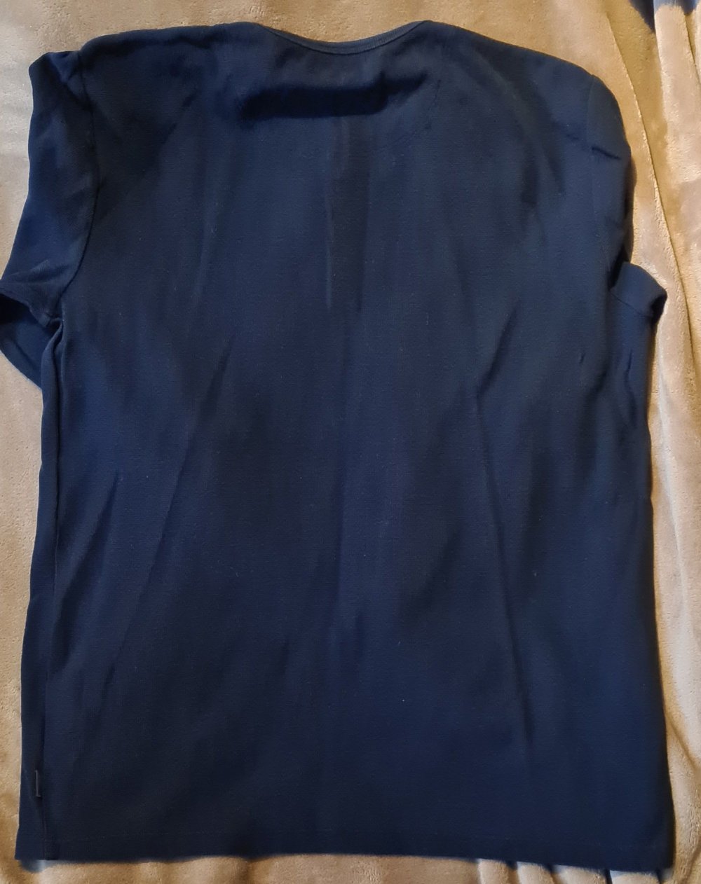 Marinefarbenes Langarmshirt / Longsleeve von Esprit aus Bio-Baumwolle Größe L
