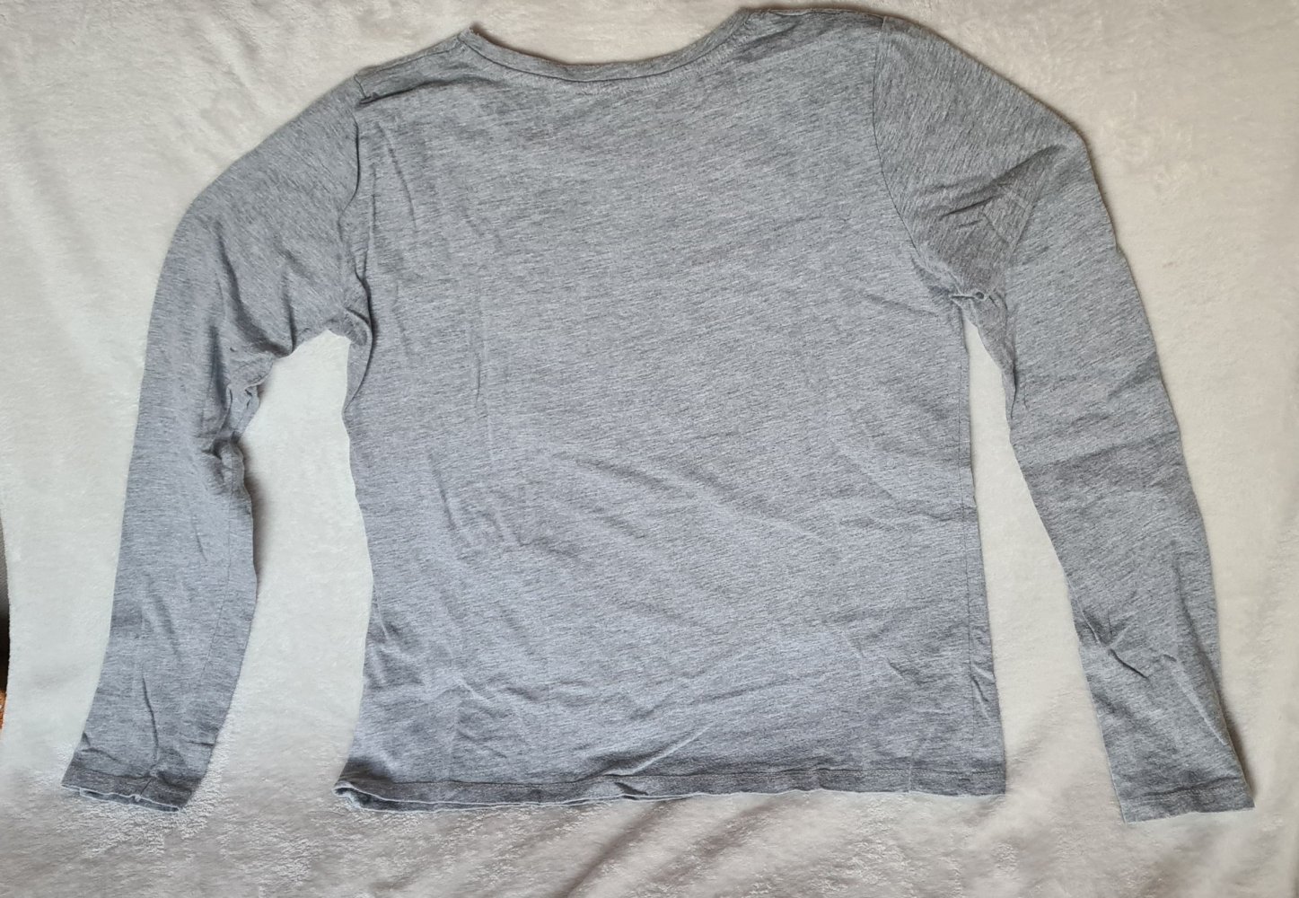 Grau-meliertes Longsleeve-Shirt von emoji mit Wende-Pailletten - Halloween