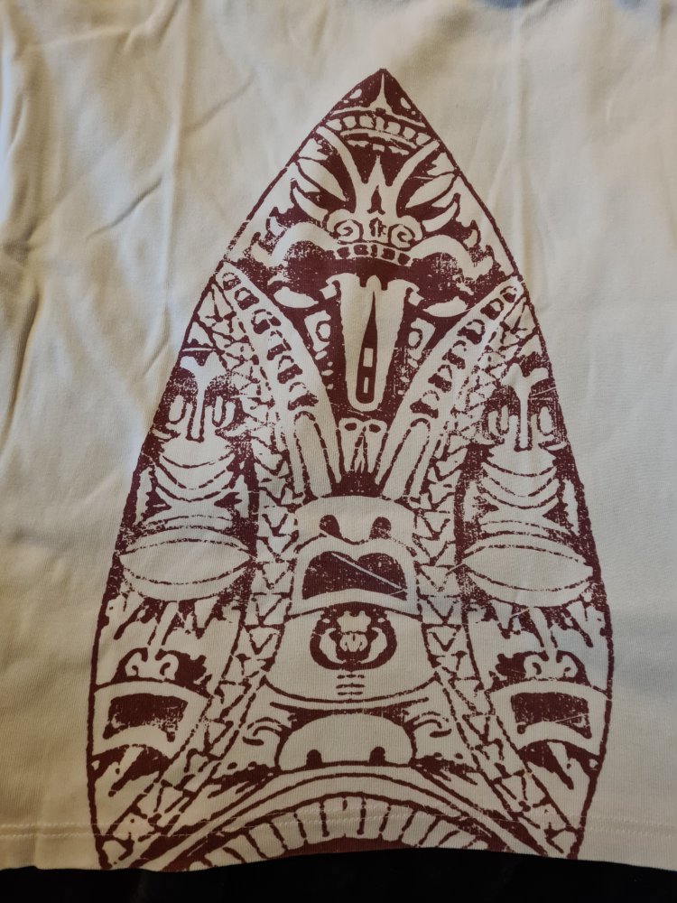 Beiges/Hellrosa T-Shirt von hessnatur aus Bio-Baumwolle mit Aufdruck
