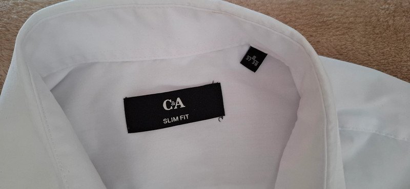 Weißes Langarmhemd Slim Fit von C&A