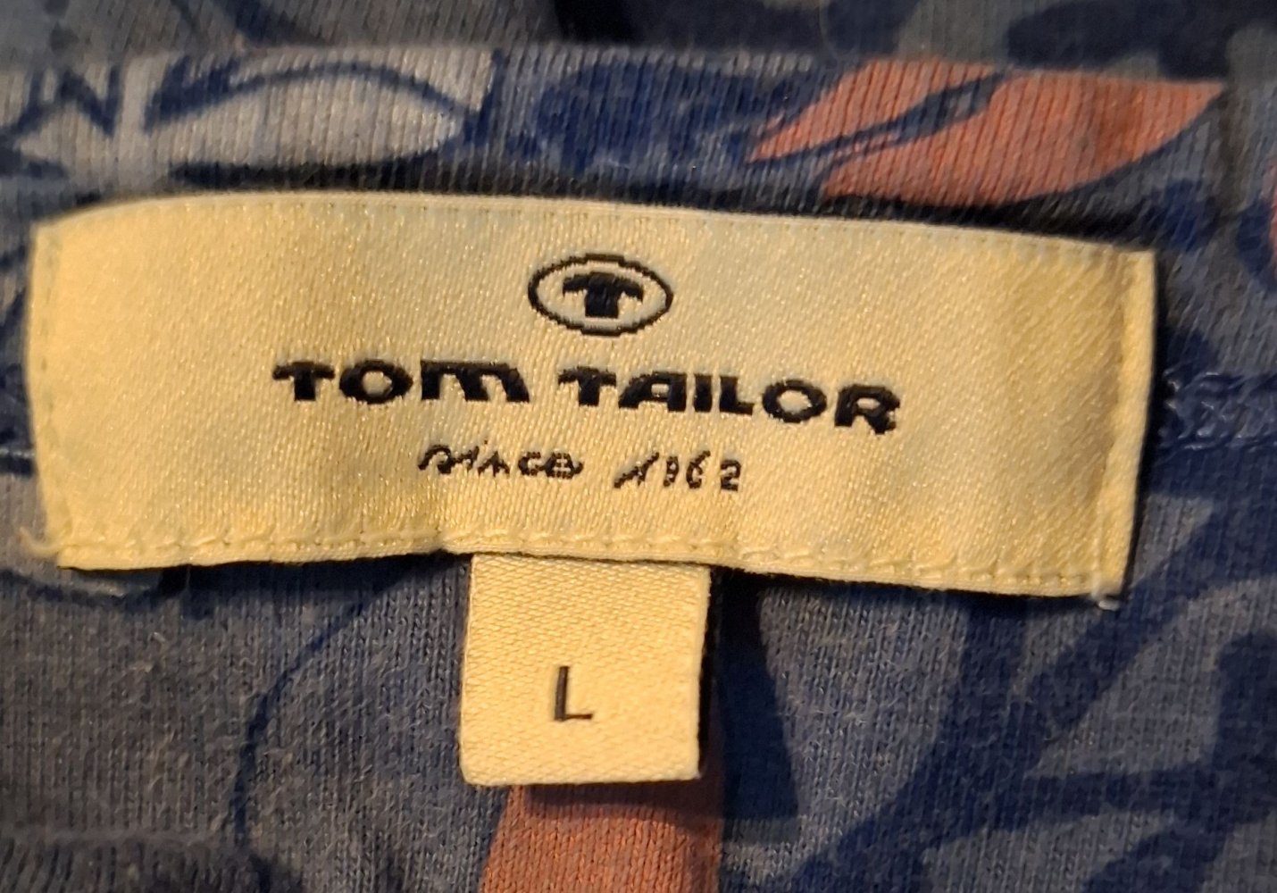 Blau gemusterte Trägertunika (Größe L) von Tom Tailor