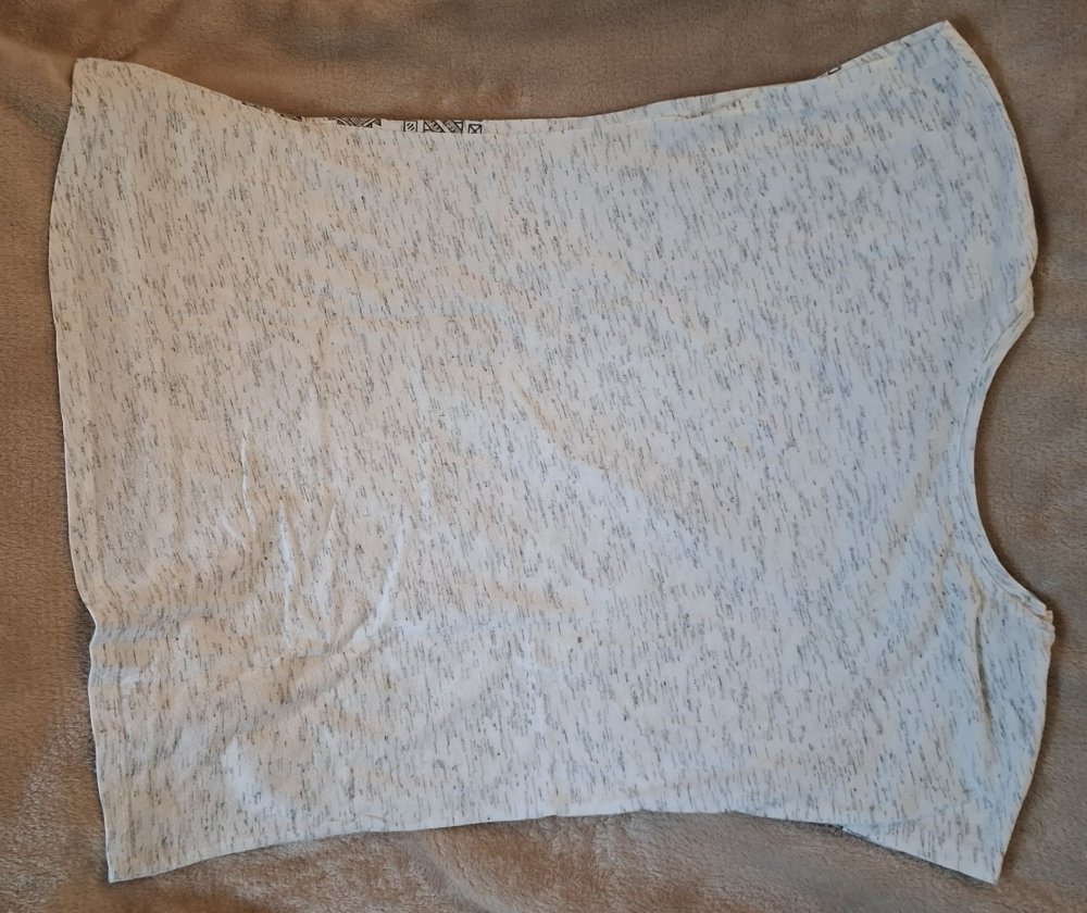 Grau meliertes T-Shirt mit Glitzeraufdruck von Here + There