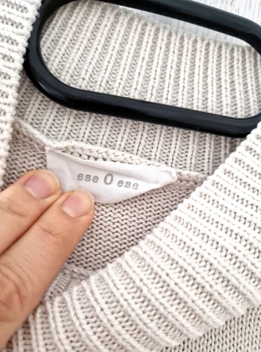 weiß schwarz gestreifter Pullover, Strick, knit wear, ese O ese