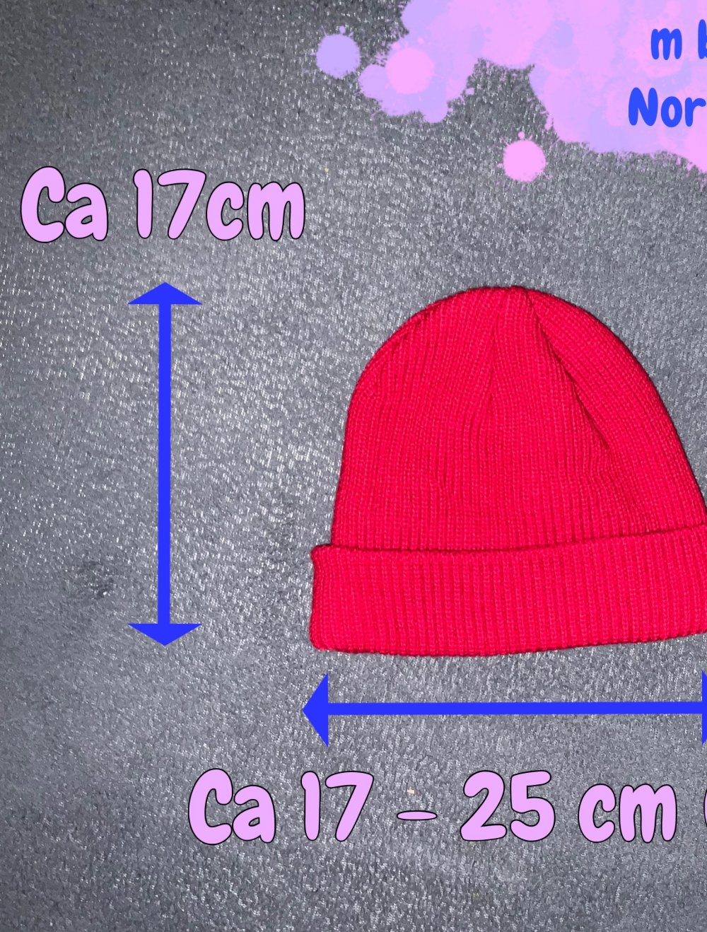 Coole Dunkelrote Beanie Herbst Winter Mütze Mittelkurz/hoch Unisex