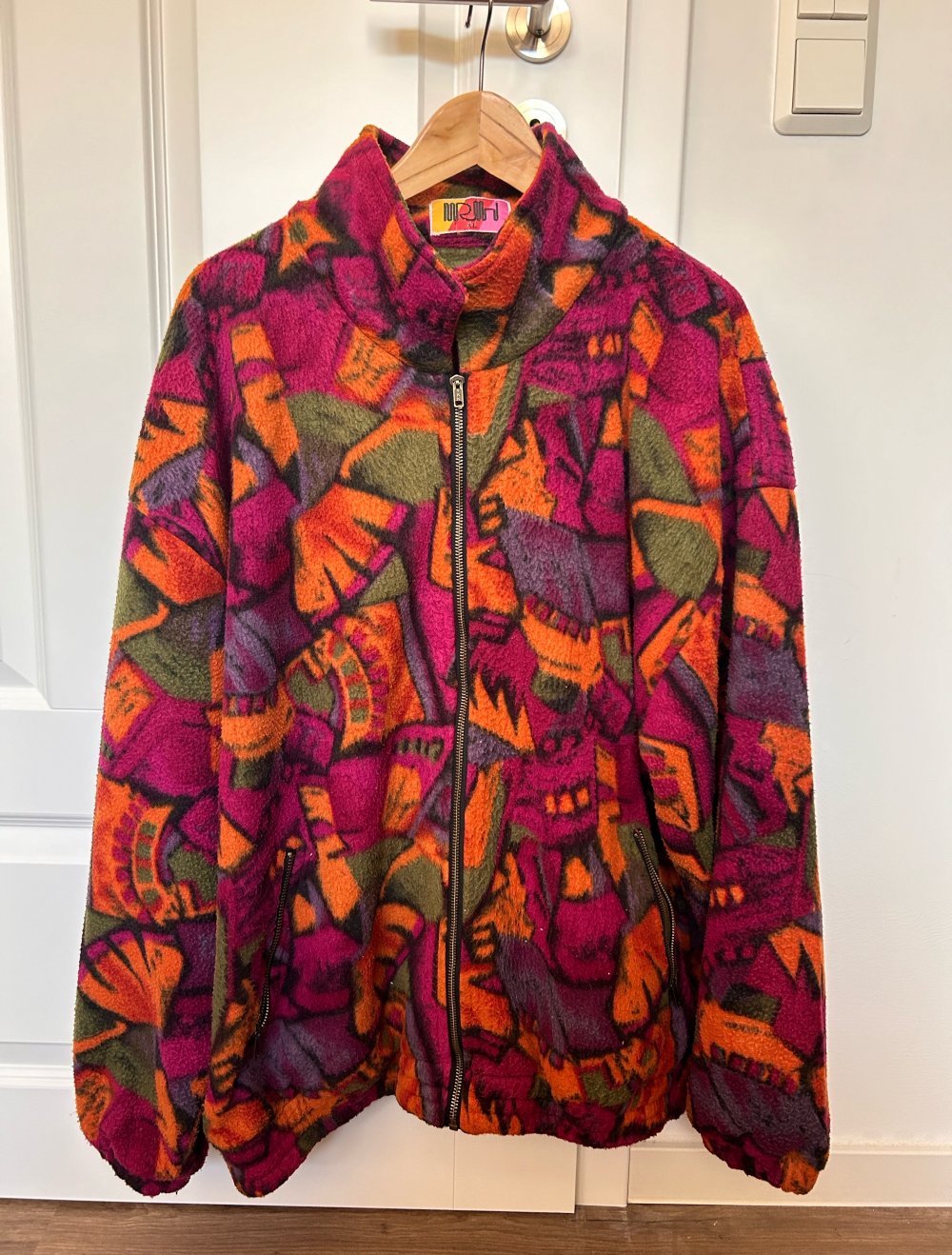 true vintage Retro Pulli Sweater fleecejacke boho hippie ethno Oversize