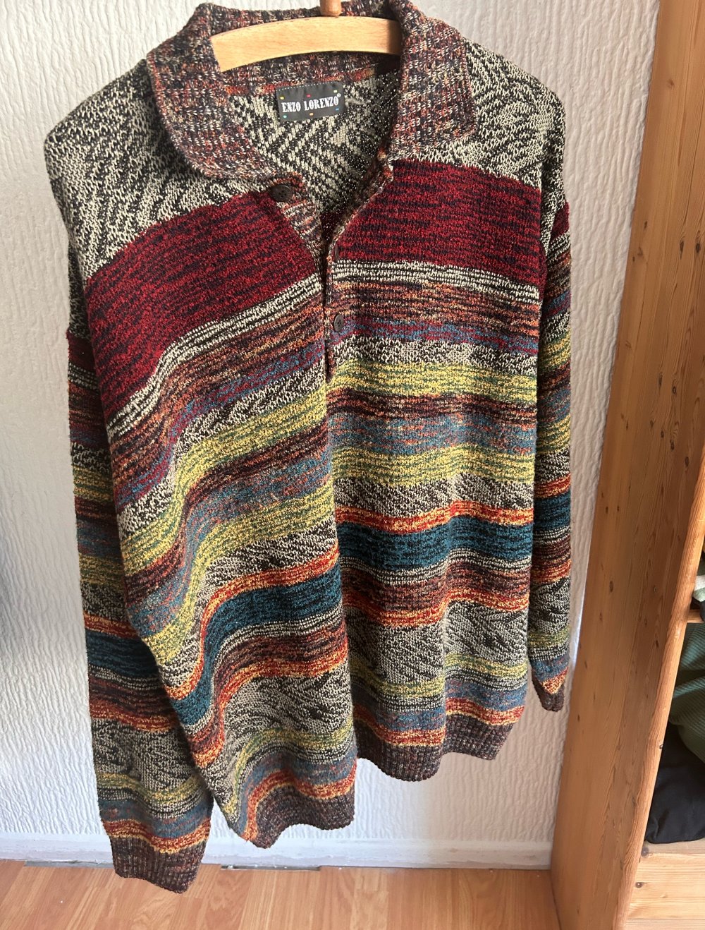 true vintage Retro Sweater Pulli Strickpullover boho hippie ethno Oversize