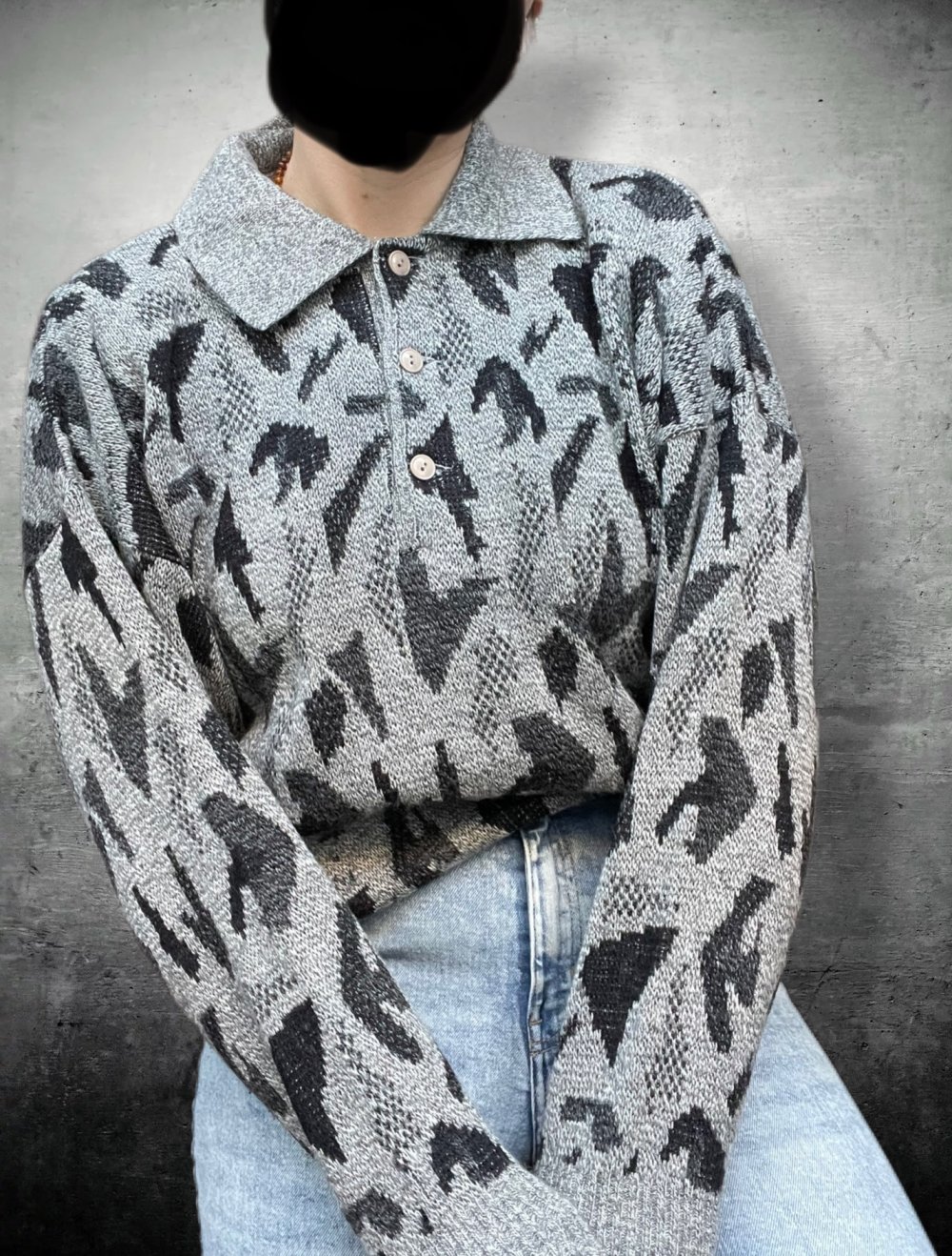 True vintage Sweater Pulli Strickpullover boho hippie ethno Leo leomuster