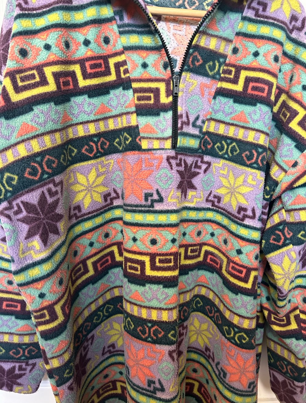 True vintage Retro Pulli Sweater fleecepulli boho hippie ethno Oversize
