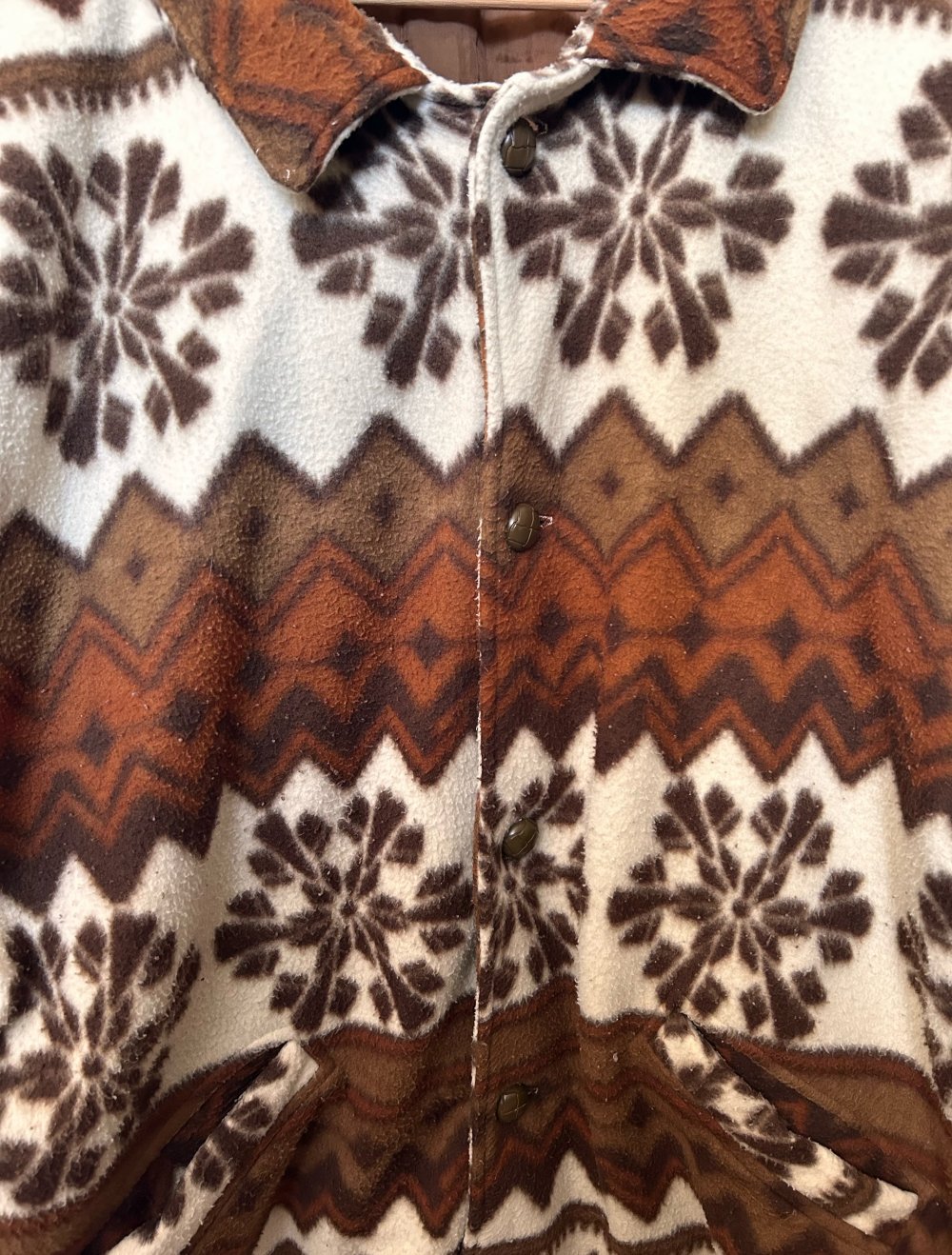 True vintage Retro Jacke Mantel fleecejacke boho hippie ethno Oversize