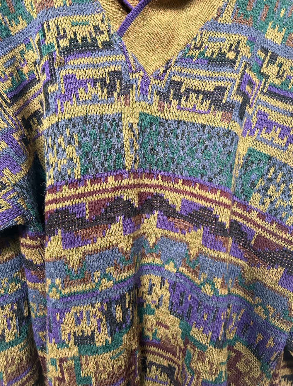 True vintage Retro Sweater Pulli Strickpullover boho hippie ethno Oversize