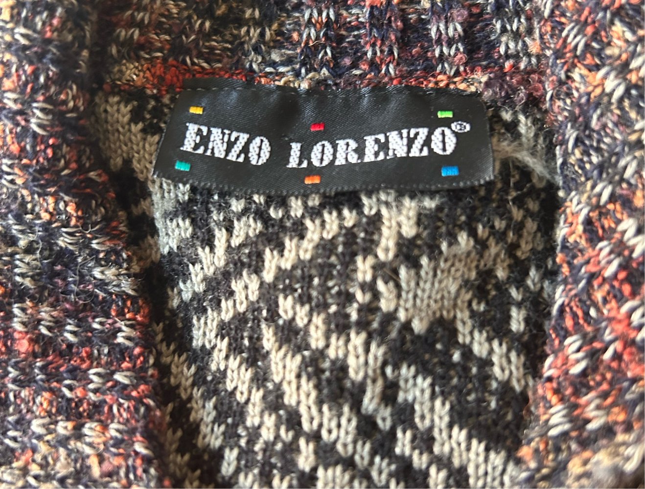 true vintage Retro Sweater Pulli Strickpullover boho hippie ethno Oversize