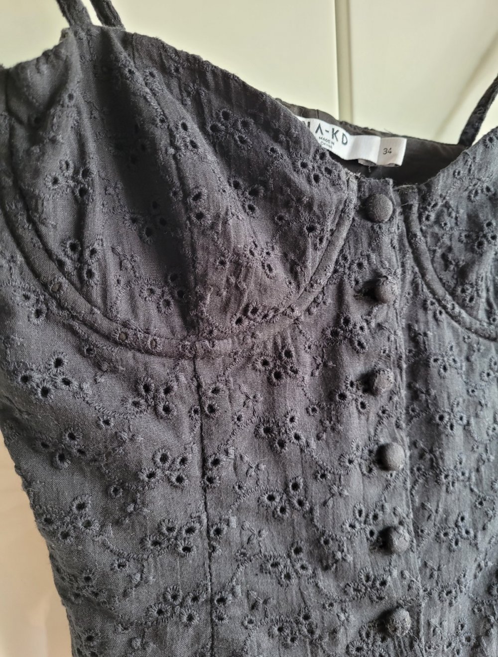 NA-KD Broderie Anglaise Bralette Crop Top Bustier Korsett Korsage Baumwolle Boho Hippie Gypsy Gipsy pointelle Gothik gothic Punk Grunge sexy cropped bauchfrei Baumwolle Spitze zara