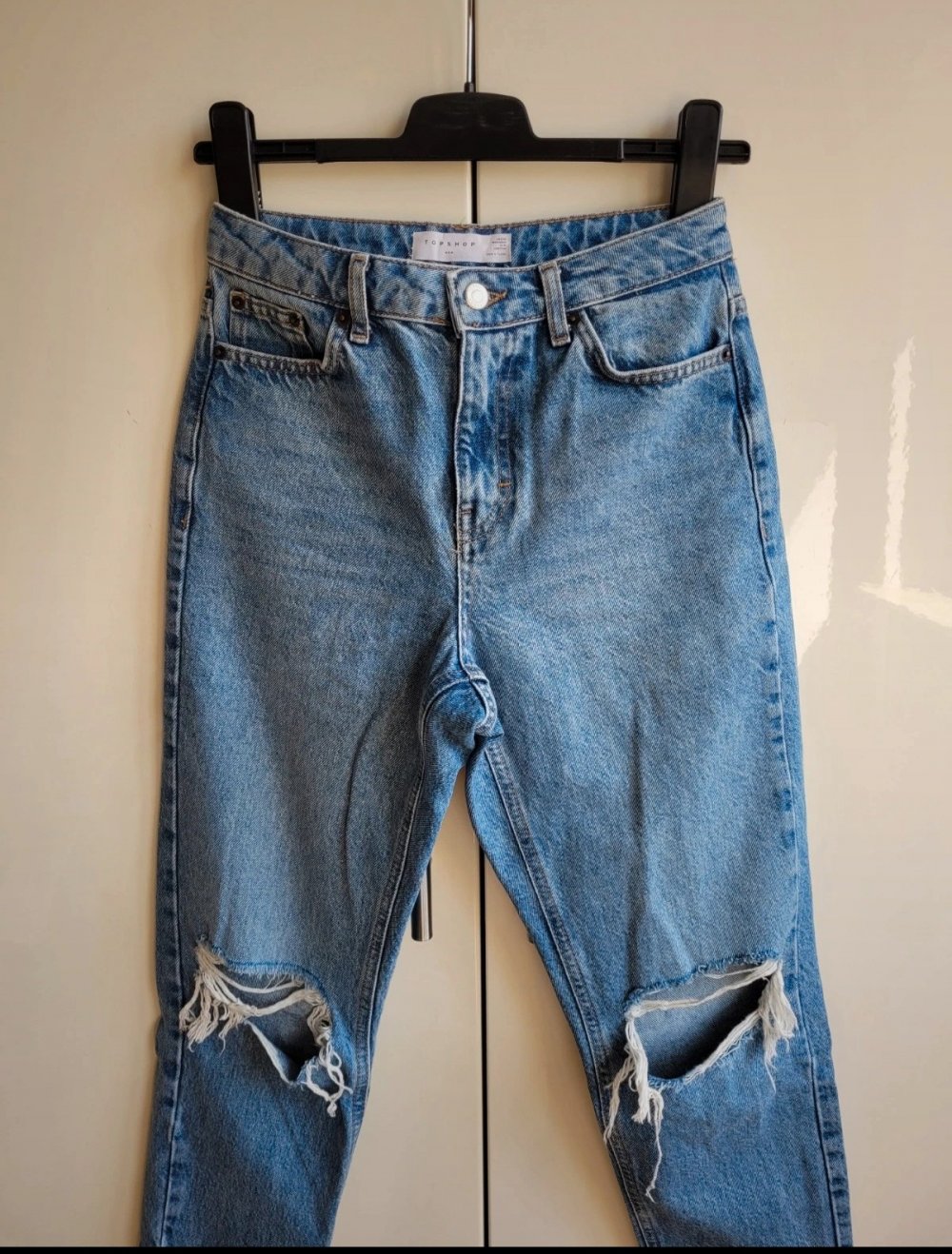 Topshop cropped Momjeans High Waist destroyed Ankle hirise Vintage Fit tapered taper crop highwaisted Petite