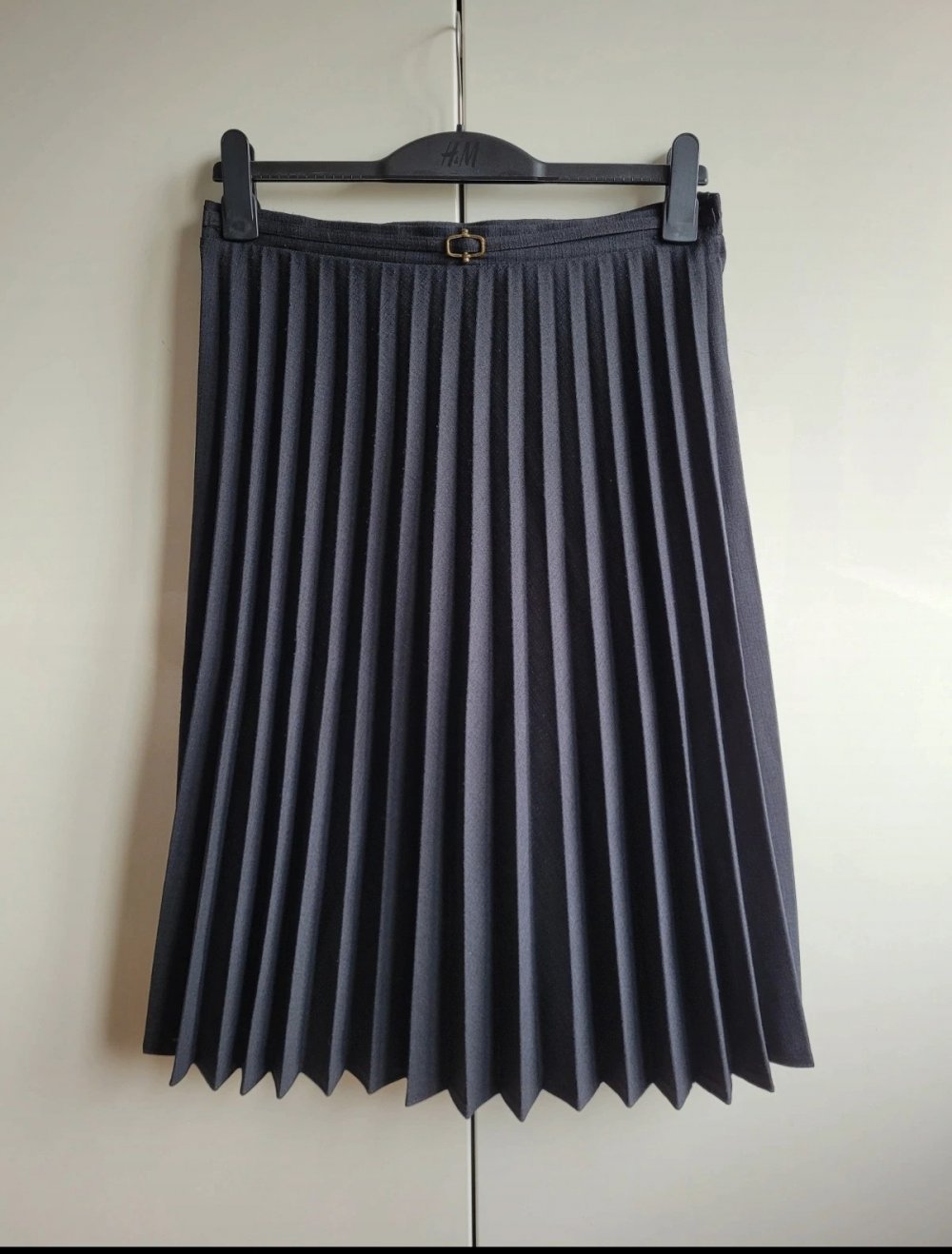 Original Vintage High Waist Plisseerock Rock mit Falten Midirock Faltenrock L 40 plissiert Midi realvintage truevintage Glockenrock XL 42