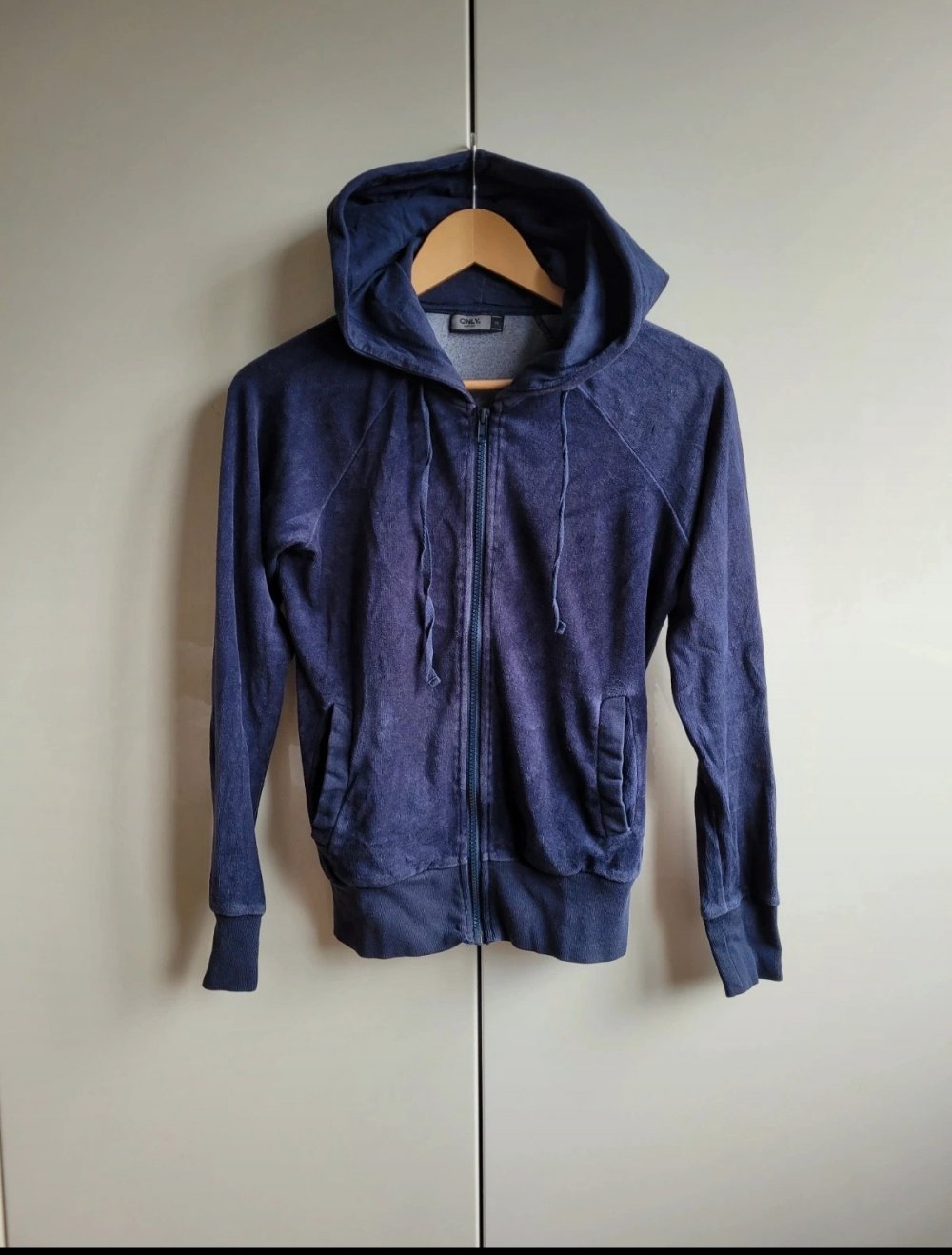 Only Nickijacke Nickianzug dunkelblau nachtblau Basic Samt Velvet Howewear Trainingsjacke home cozy