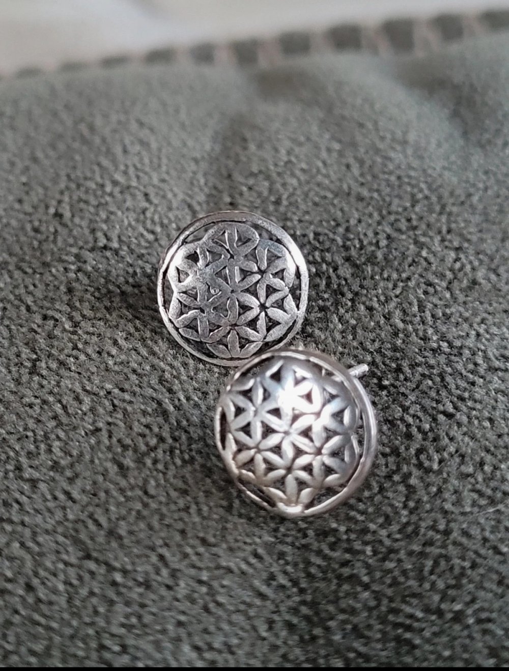 Blume des Lebens 925er Silber Ohrstecker Ohrringe Boho Hippie Gipsy Gypsy Mandala Yoga Yogi Silberschmuck Goa Spirit