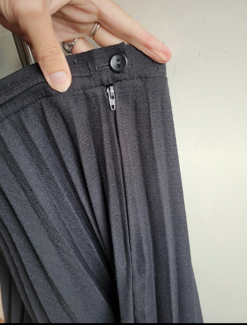 Original Vintage High Waist Plisseerock Rock mit Falten Midirock Faltenrock L 40 plissiert Midi realvintage truevintage Glockenrock XL 42