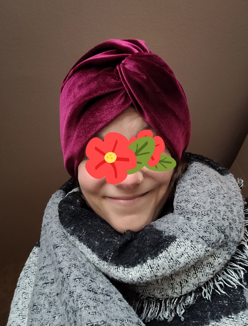 Etsy Samt Turban Samtmütze Mütze Bandana burgundy Velvet Kopfbedeckung Samtbandana Samtturban weinrot burgunder Boho Hippie Gypsy Gipsy handmade Vintage
