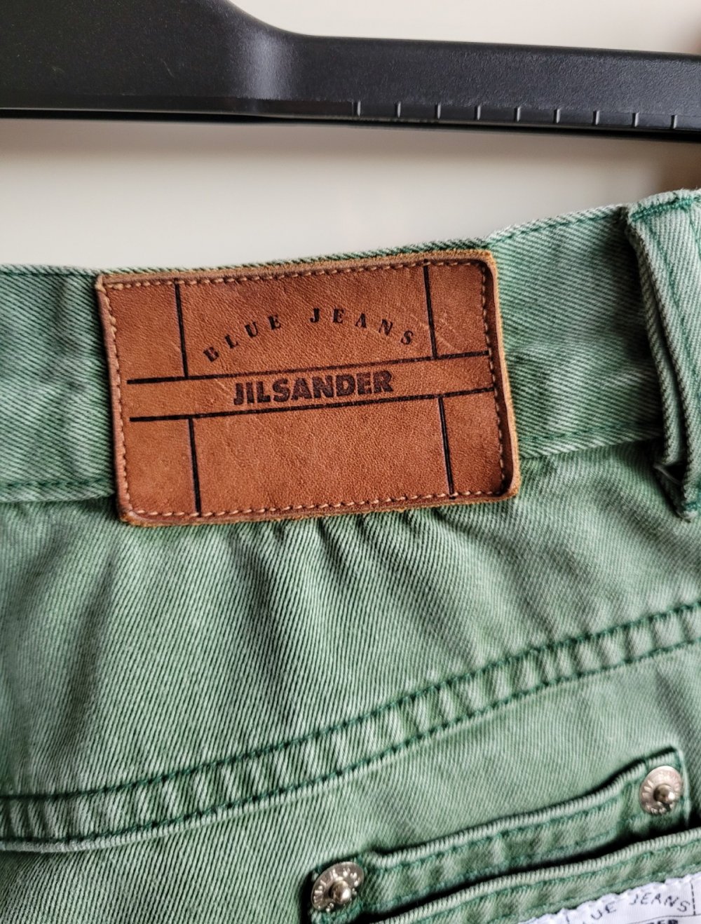 Jil Sander High Waist Momjeans Mom Jeans tapered Designer Jeans High Loose Taper Made in Italy jagdgrün jägergrün truevintage Vintage highwaisted 38 M
