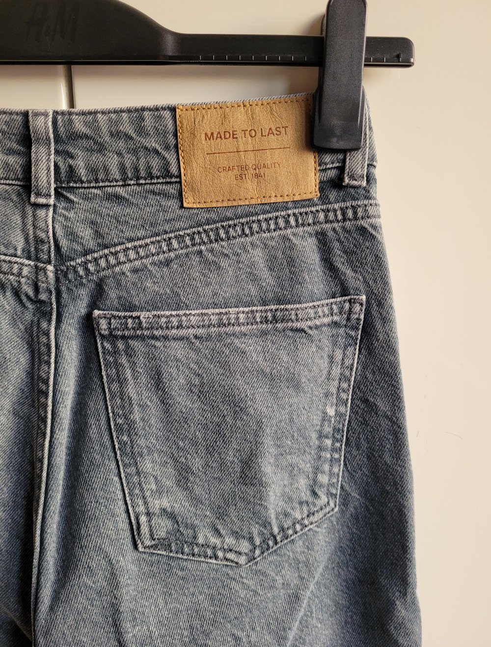 C&A High Waist Momjeans Vintage Fit Mom Jeans taper Retro 80s 90s 80er 90er blaugrau blau grau tapered ausgefranst truevintage