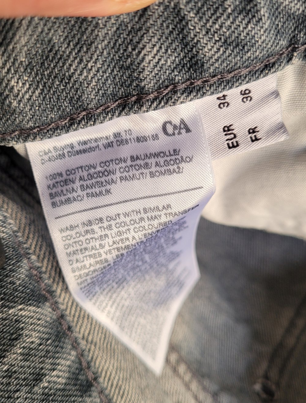C&A High Waist Momjeans Vintage Fit Mom Jeans taper Retro 80s 90s 80er 90er blaugrau blau grau tapered ausgefranst truevintage