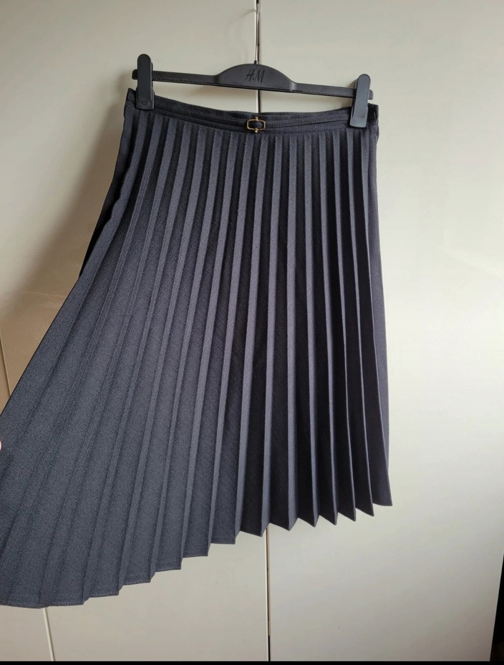Original Vintage High Waist Plisseerock Rock mit Falten Midirock Faltenrock L 40 plissiert Midi realvintage truevintage Glockenrock XL 42